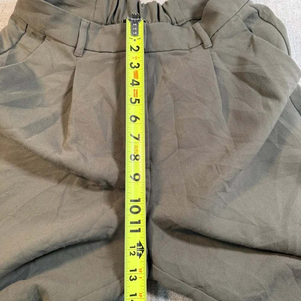 Old Navy Taylor Extra High-Rise Wide Leg Trouser Pants Olive Green Tall Medium
